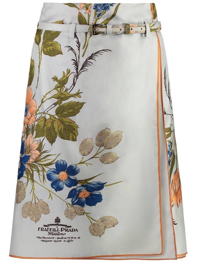 Prada Printed Silk Skirt - PRADA - BALAAN 1