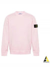 Logo Patch Crew Neck Sweatshirt Pink - STONE ISLAND - BALAAN 2