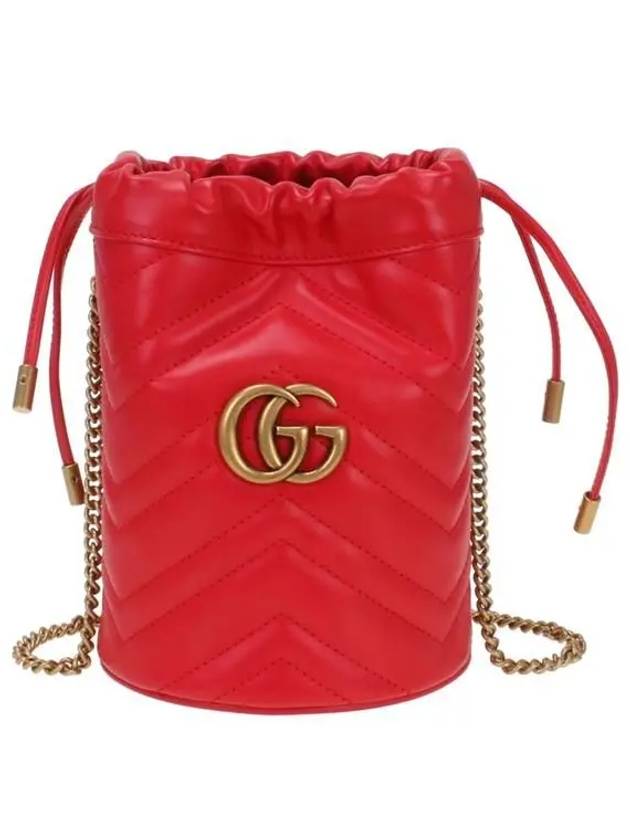 GG Marmont Matelasse Mini Bucket Bag Red - GUCCI - BALAAN 2