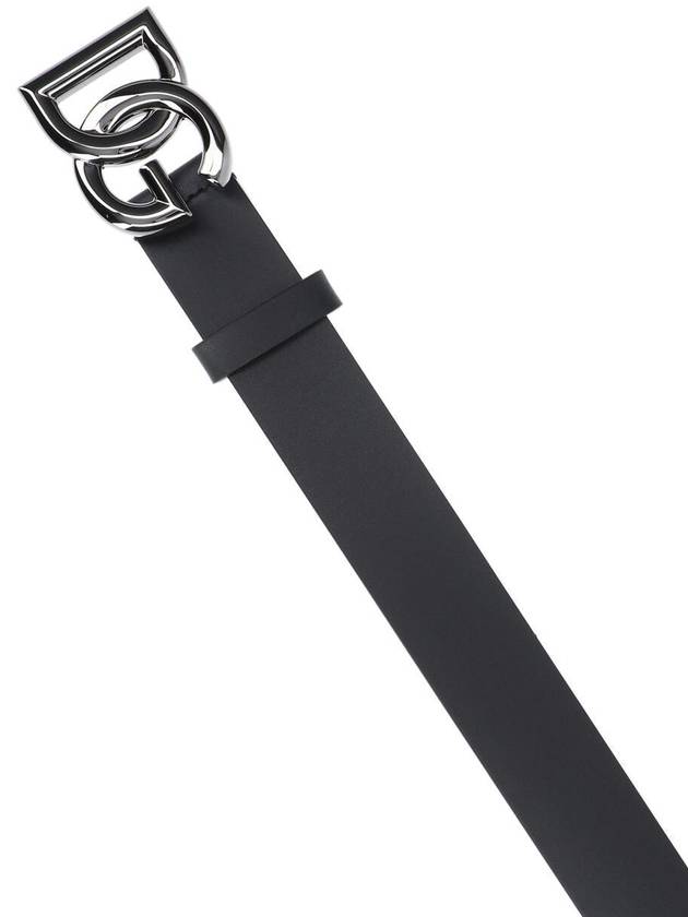 Logo Leather Belt Black - DOLCE&GABBANA - BALAAN 4