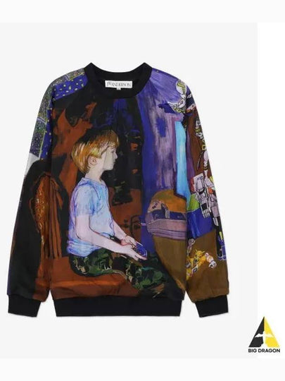 Graphic Print Crew Neck Sweatshirt - JW ANDERSON - BALAAN 2