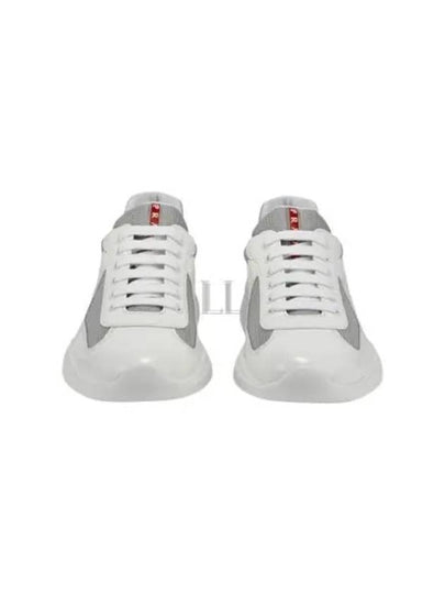 America's Cup Low Top Sneakers Silver White - PRADA - BALAAN 2