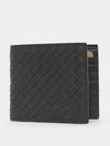 Intrecciato Weaving Half Wallet Dark Grey - BOTTEGA VENETA - BALAAN 2