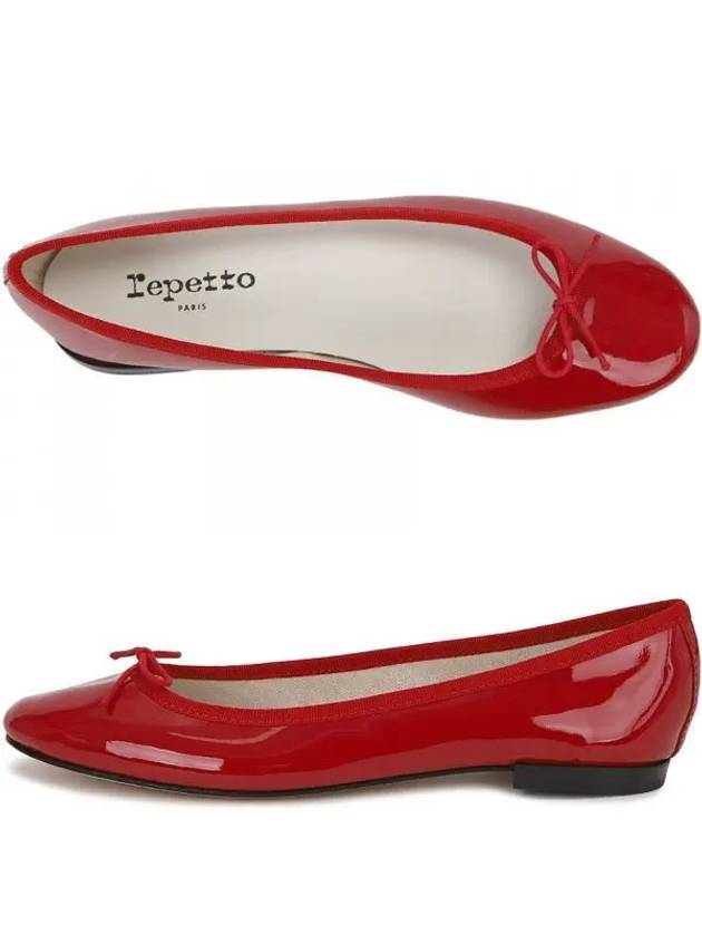 Women's Cendrillon Leather Ballerinas Flat Flammy Red - REPETTO - BALAAN 2