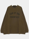 ESSENTIALS Long Sleeve T Shirt 125BT244204F OLIVE - FEAR OF GOD - BALAAN 2