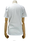 Women's Crystal Big Logo Short Sleeve T-Shirt Off-White - MONCLER - BALAAN 4