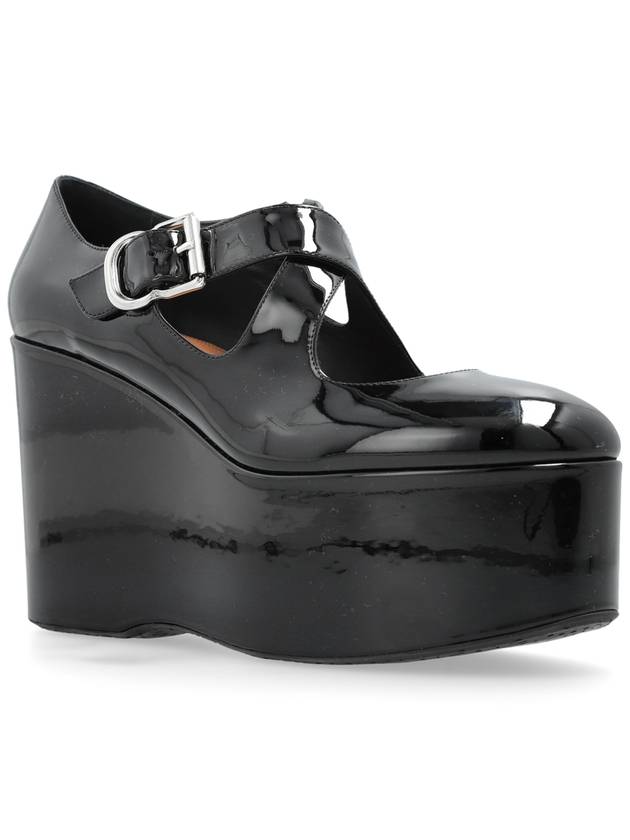 Alaïa Patent Wedge Shoes, Women's, Black - ALAIA - BALAAN 4