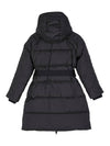 Kids Belted Long Hooded Quilted Padding Black - BURBERRY - BALAAN 4