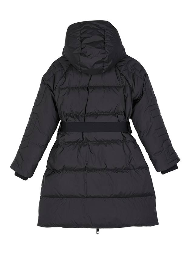 Kids Belted Long Hooded Quilted Padding Black - BURBERRY - BALAAN 4