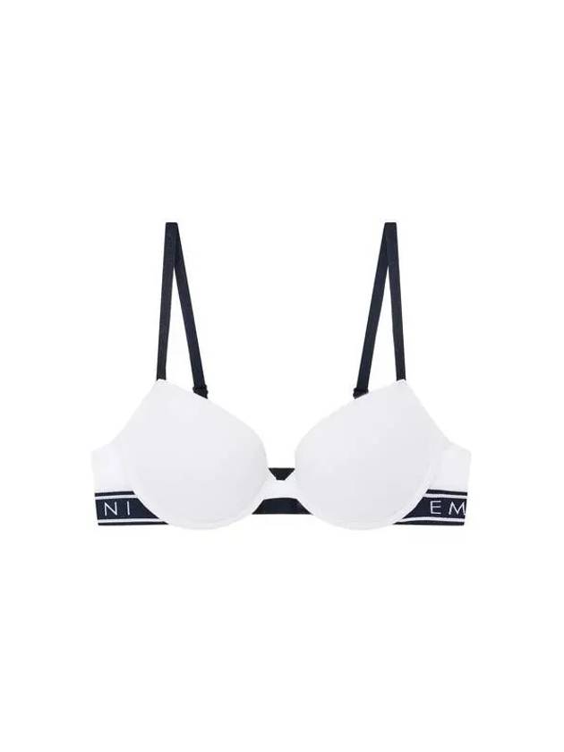 UNDERWEAR Women s Logo Banded Cotton Push Up Bra White - EMPORIO ARMANI - BALAAN 1