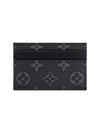 Monogram Eclipse Double Card Wallet Black - LOUIS VUITTON - BALAAN 3