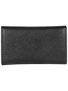 Saffiano Leather Key Holder Black - PRADA - BALAAN 4