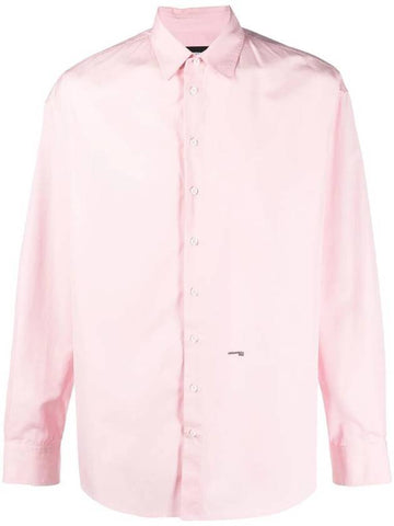 Men's Logo Long Sleeve Shirt Pink - DSQUARED2 - BALAAN 1