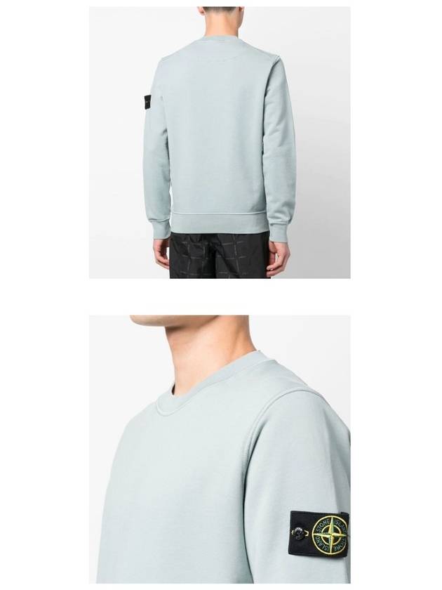 Wappen Patch Crew Neck Sweatshirt Dusty Mint - STONE ISLAND - BALAAN 6