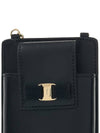 Salvatore Vara Bow Calfskin Phone Case Black - SALVATORE FERRAGAMO - BALAAN 8