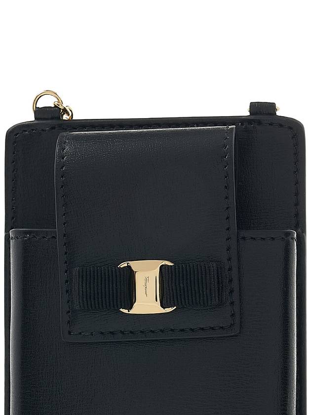 Salvatore Vara Bow Calfskin Phone Case Black - SALVATORE FERRAGAMO - BALAAN 8