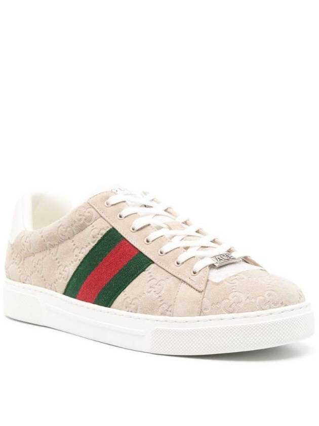 Web Ace GG Supreme Low Top Sneakers Beige Ebony - GUCCI - BALAAN 5