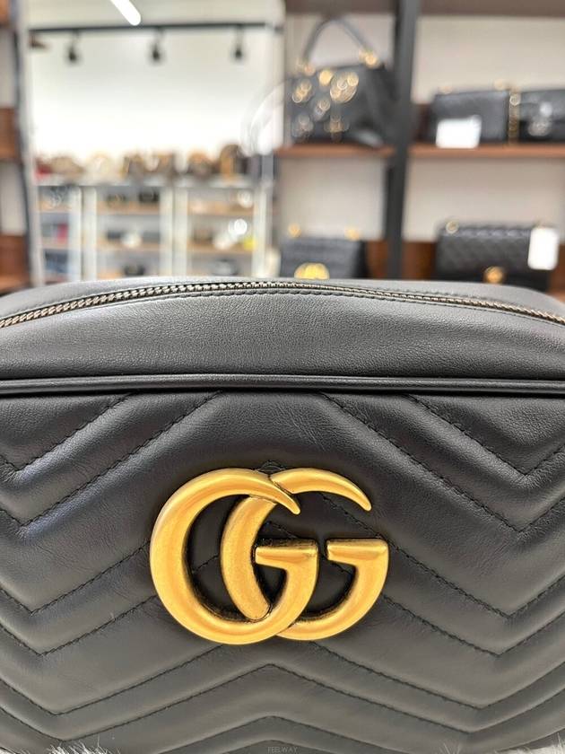 Daol Sangin Store GG Marmont Cross Bag Black 447632 Condition S - GUCCI - BALAAN 6