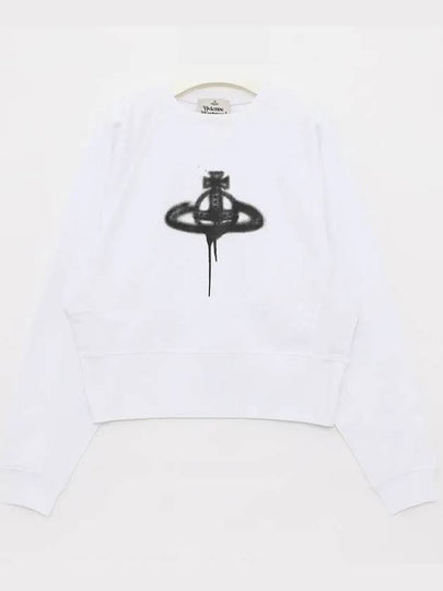 Spray ORB Logo Sweatshirt White - VIVIENNE WESTWOOD - BALAAN 2