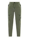 Wappen Patch Old Treatment Slim Fit Cargo Straight Pants Musk Green - STONE ISLAND - BALAAN 2