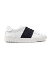 Men's Hidden Strap Rockstud Color Contrast Sneakers White Navy - VALENTINO - BALAAN 1