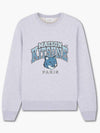 Campus Fox Regular Sweatshirt Light Grey Melange - MAISON KITSUNE - BALAAN 2