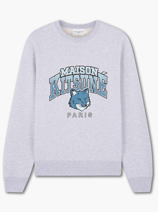 Campus Fox Regular Sweatshirt Light Grey Melange - MAISON KITSUNE - BALAAN 2