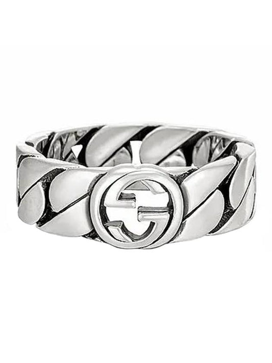 Interlocking G Wide Ring Silver - GUCCI - BALAAN 1