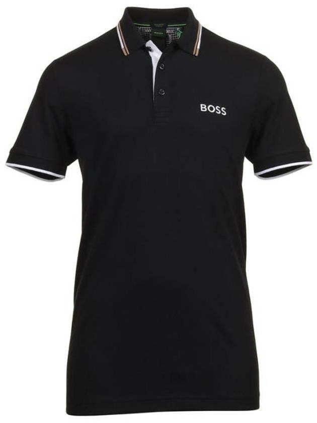 Paddy Striped Cotton Polo Shirt Black - HUGO BOSS - BALAAN 2