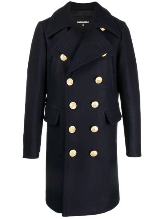 Double Breasted Wool Coat S74AA0263S53003 - DSQUARED2 - BALAAN.