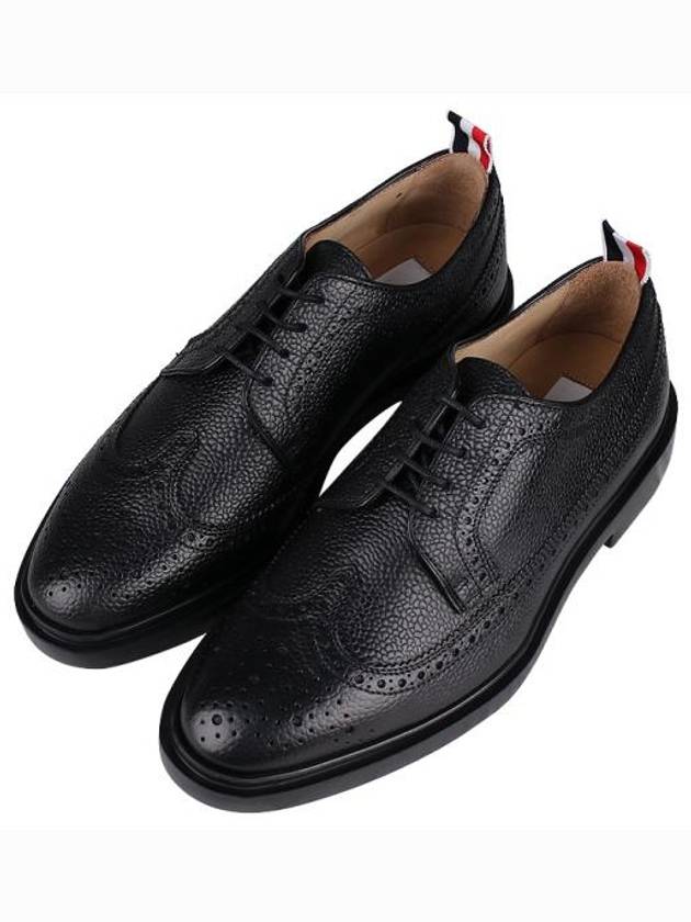 Men's Classic Long Wing Brogue Lace Up Brogue Shoes Black - THOM BROWNE - BALAAN 4