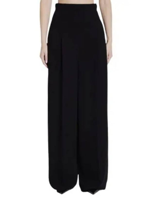 Lino Triacetate Wide Pants Black - MAX MARA - BALAAN 2