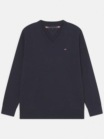 Essential V-Neck Knit Top Navy - TOMMY HILFIGER - BALAAN 2