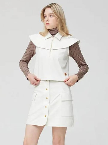 Golf Cargo Button Skirt Ivory - HENRY STUART - BALAAN 1