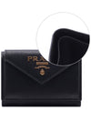 Vitello Move Logo 3-fold Bifold Wallet Black - PRADA - BALAAN 3