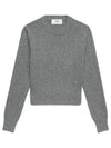 Heart Logo Cashmere Knit Top Grey - AMI - BALAAN 2