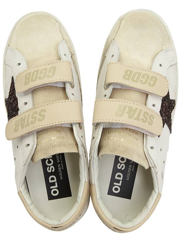 Old School Logo Applique Low Top Sneakers Beige Brown Milk - GOLDEN GOOSE - BALAAN 3