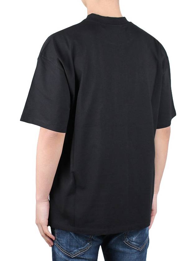 Logo Cotton Short Sleeve T-Shirt Black - MSGM - BALAAN 5