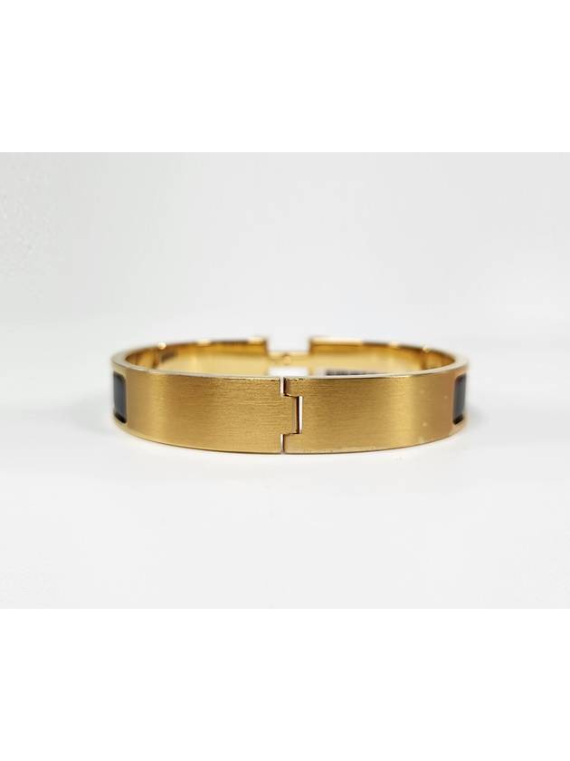 Clic HH Bracelet Gold Noir Mat - HERMES - BALAAN 5