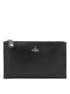 Re-Vegan Grain Clutch Bag Black - VIVIENNE WESTWOOD - BALAAN 1