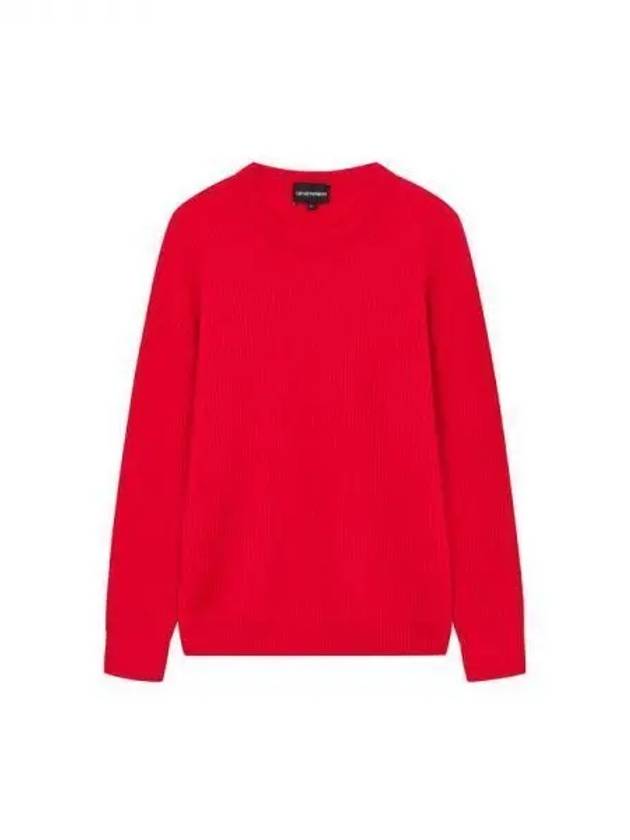 Women s Soft Wool Ribbed Sweater Red 271433 - EMPORIO ARMANI - BALAAN 1