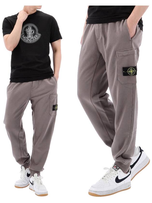 Compass Patch Cotton Track Pants Dove Grey - STONE ISLAND - BALAAN 2