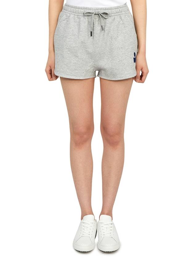 Mifa Logo Print Cotton Shorts Dark Grey - ISABEL MARANT - BALAAN 4