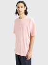 Fissato Effect Compass Embroidery Logo Short Sleeve T-shirt Pink - STONE ISLAND - BALAAN 3