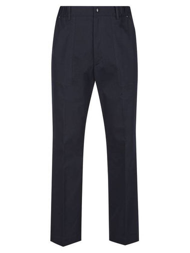 Gabardine Straight Pants Navy - MONCLER - BALAAN 1