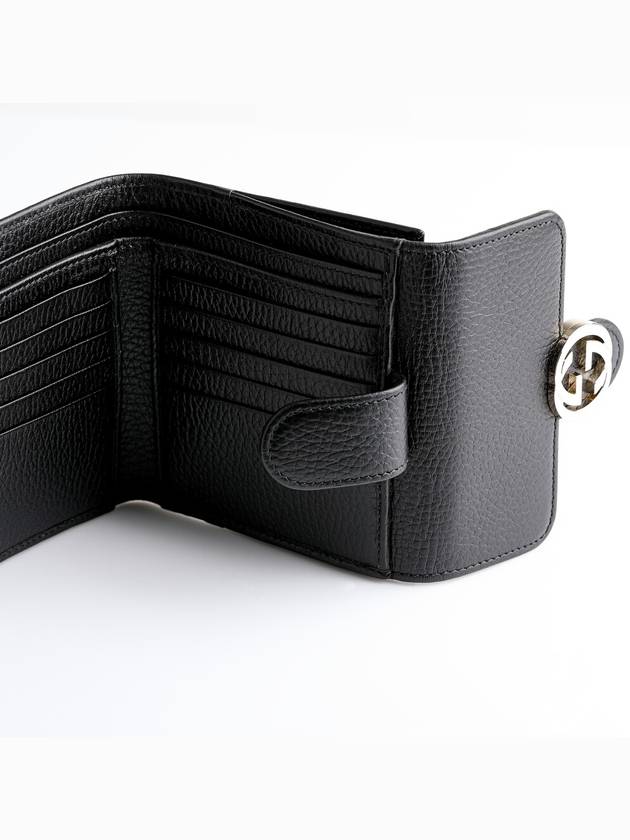 GG Interlocking Half Wallet Black - GUCCI - BALAAN 5