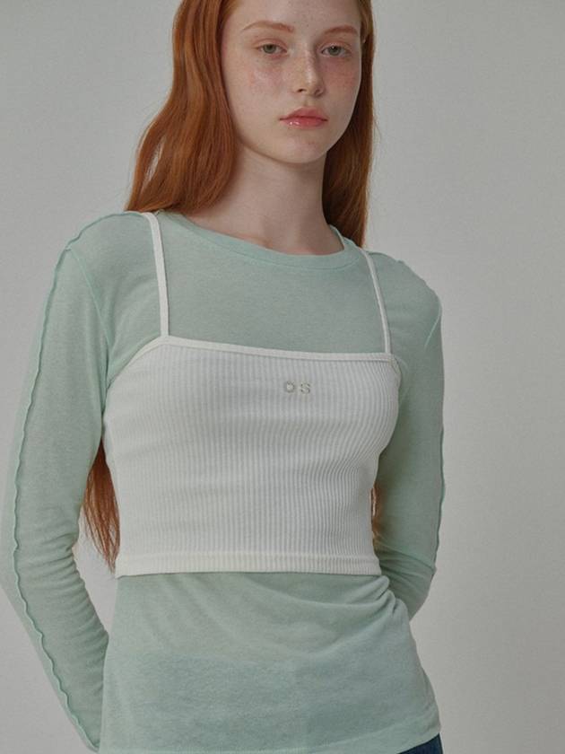 See Through Wool Jersey T shirt Mint - OPENING SUNSHINE - BALAAN 3