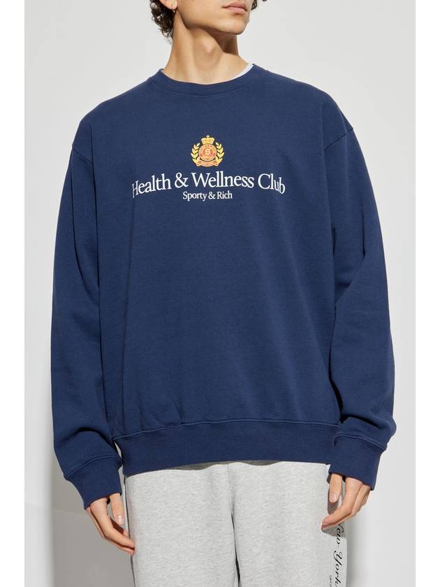 Sporty & Rich Sweatshirt From The NY Crest Collection, Unisex, Navy Blue - SPORTY & RICH - BALAAN 5