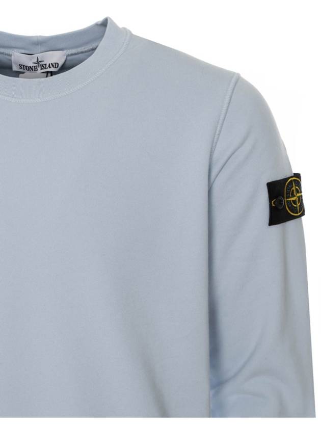 Men's Wappen Patch Sweatshirt Light Sky Blue - STONE ISLAND - BALAAN 6