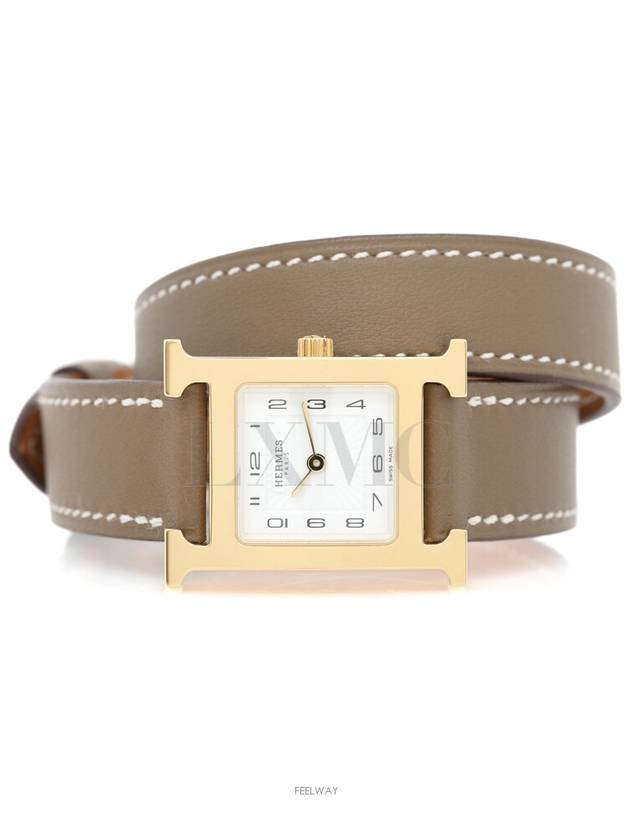 Heure H Small Model 25MM Watch Double Tour Strap - HERMES - BALAAN 1